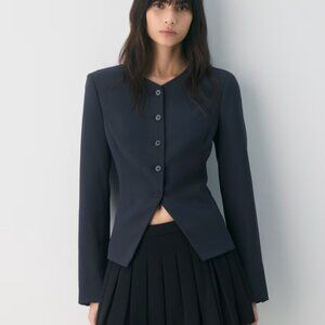 NWT Aritzia WILFRED Regal Blazer - Crepette Dark Night Navy 6